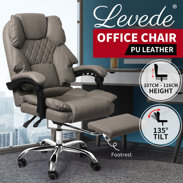 Levede Gaming Chair Office Computer with Footrest and No Footrest Options