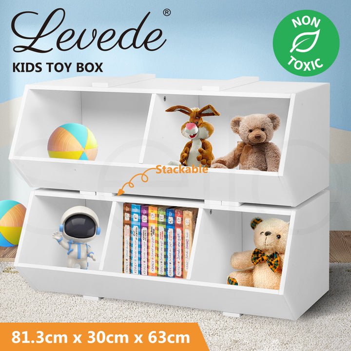 Levede Kids Toy Box Shelf Storage Cabinet - Levede