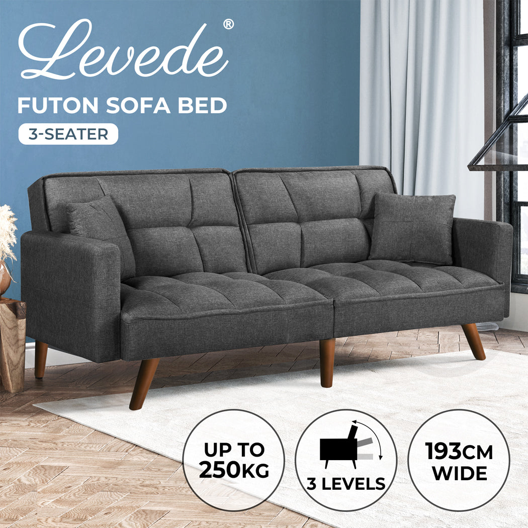 Levede Sofa Bed Futon Convertible Fabric - Levede