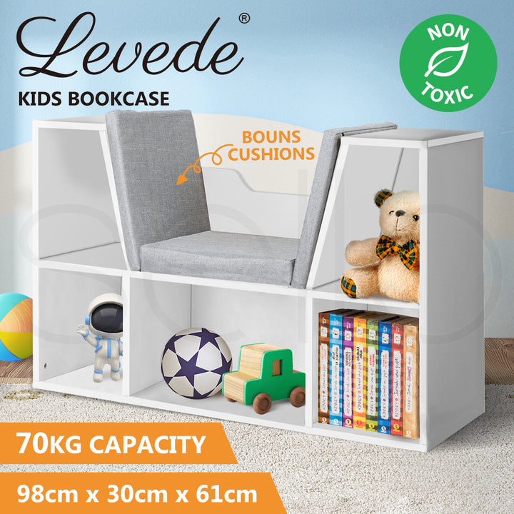 Levede Kids Bookcase Toys Box Shelf - Levede