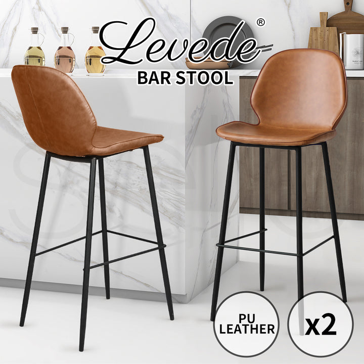 Levede 2x Bar Stool Barstools Counter - Levede