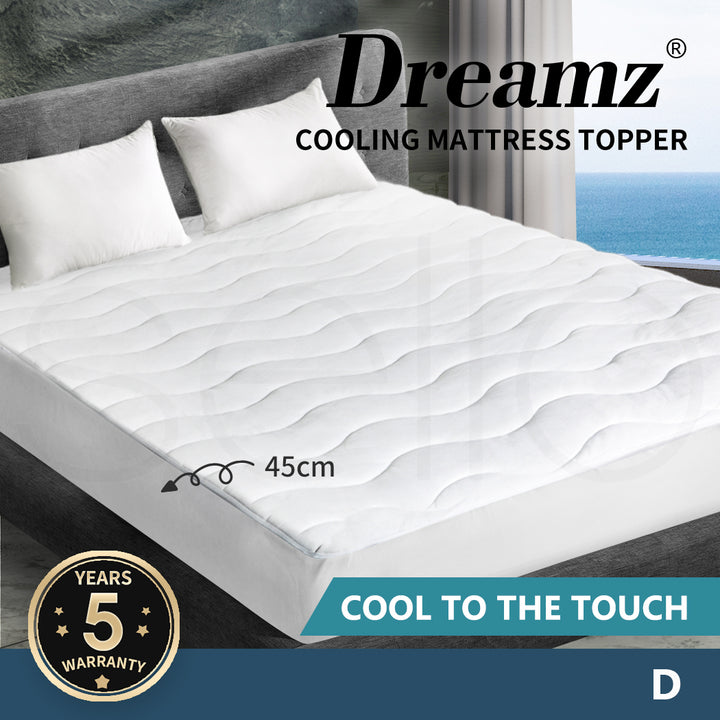 Dreamz Cool Mattress Topper Protector - Levede