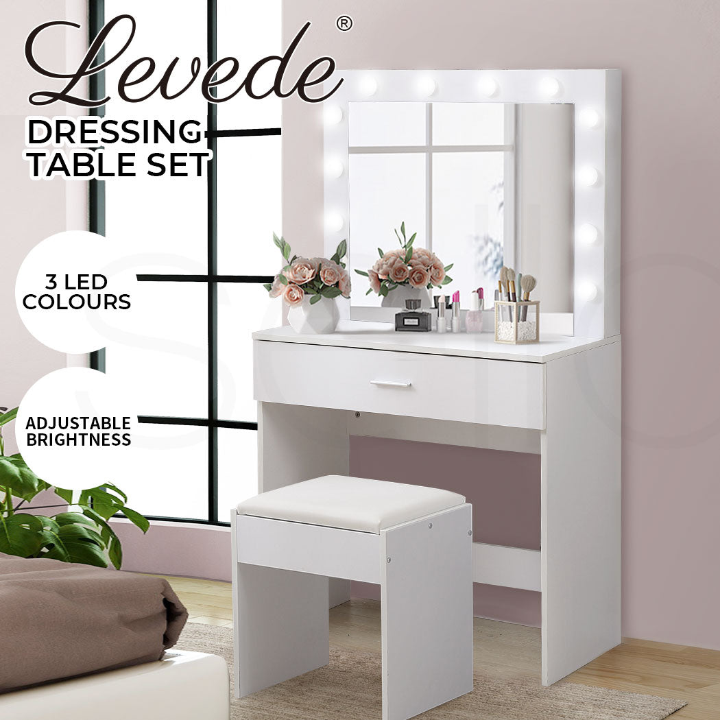 Levede Dressing Table Set Makeup Mirror - Levede