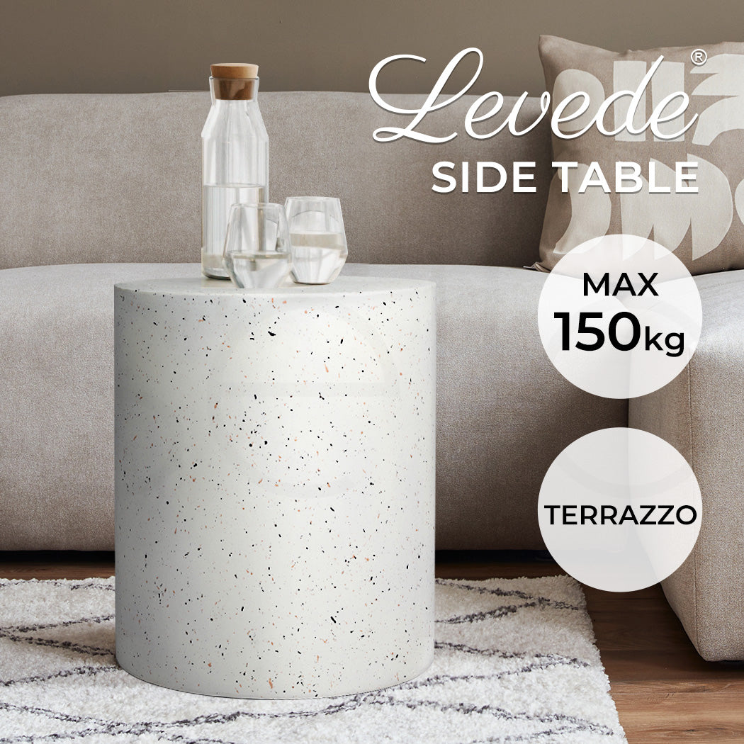 Levede Side Table Terrazzo Round End - Levede