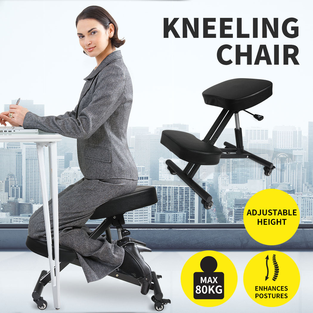 Levede Kneeling Chair Computer Ergonomic Black - Levede