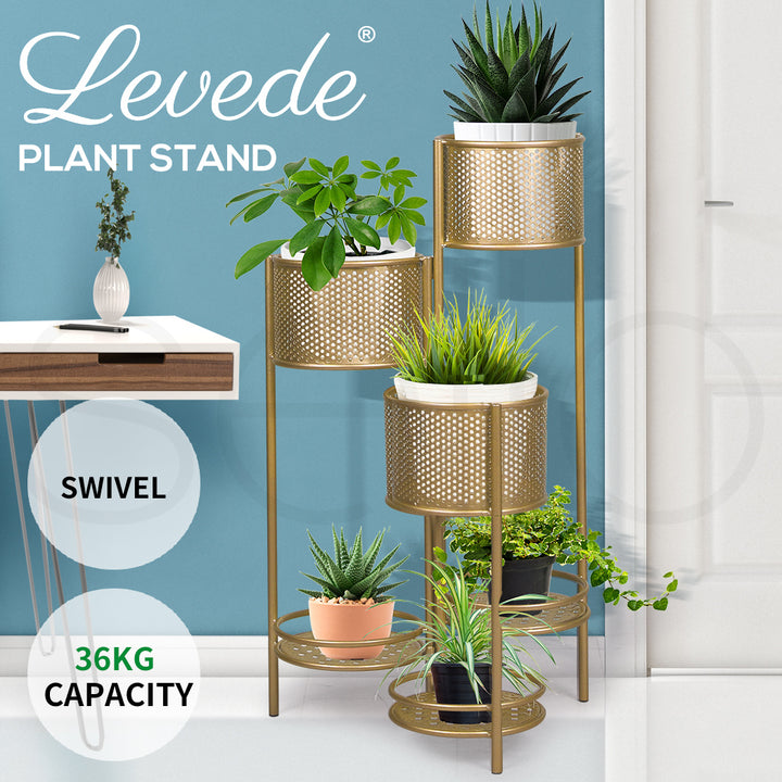 Levede 6 Tier Plant Stand Swivel Outdoor - Levede