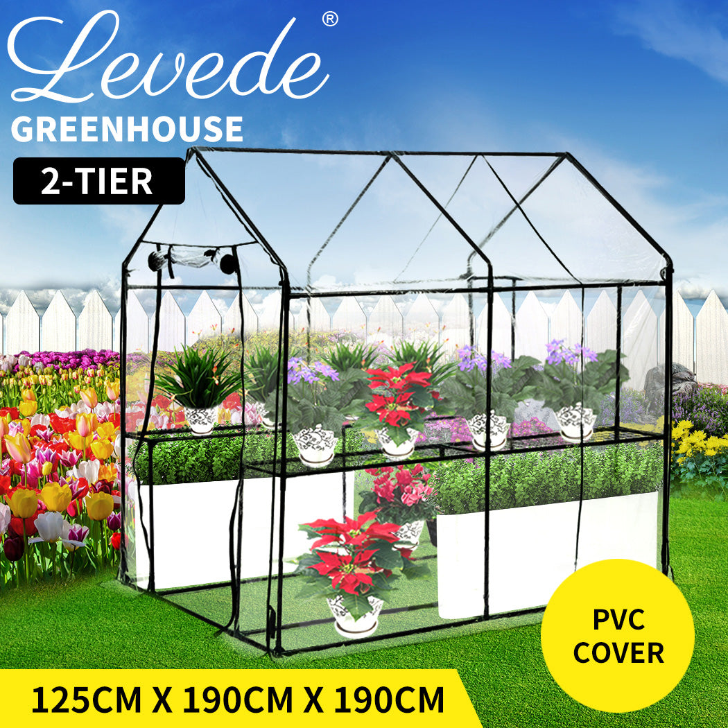 Levede 2 Tier Walk In Greenhouse Garden - Levede