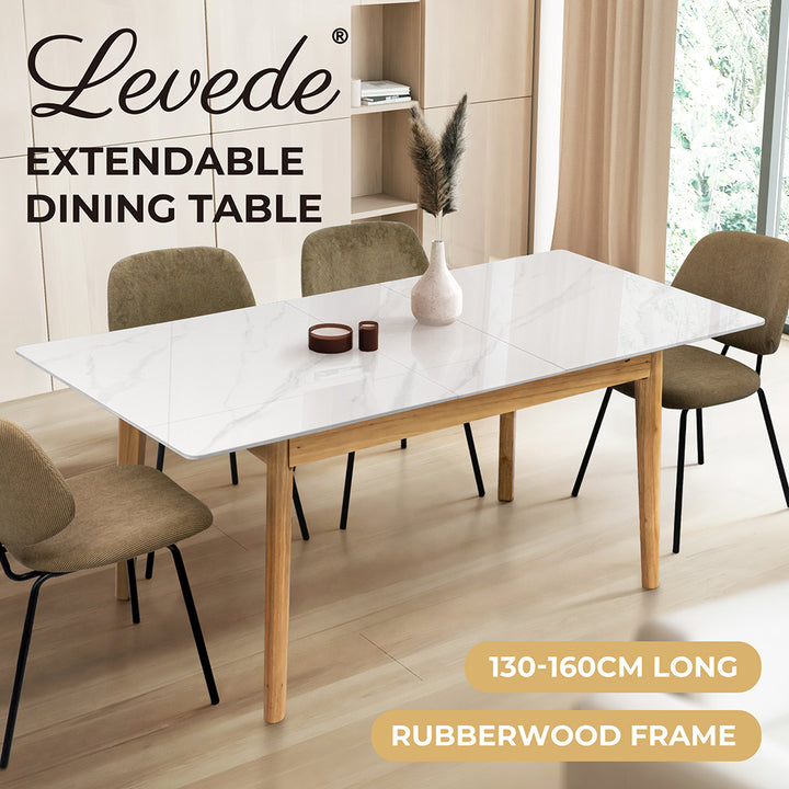 Levede Dining Table Sintered Stone 1.3-1.6M - Levede