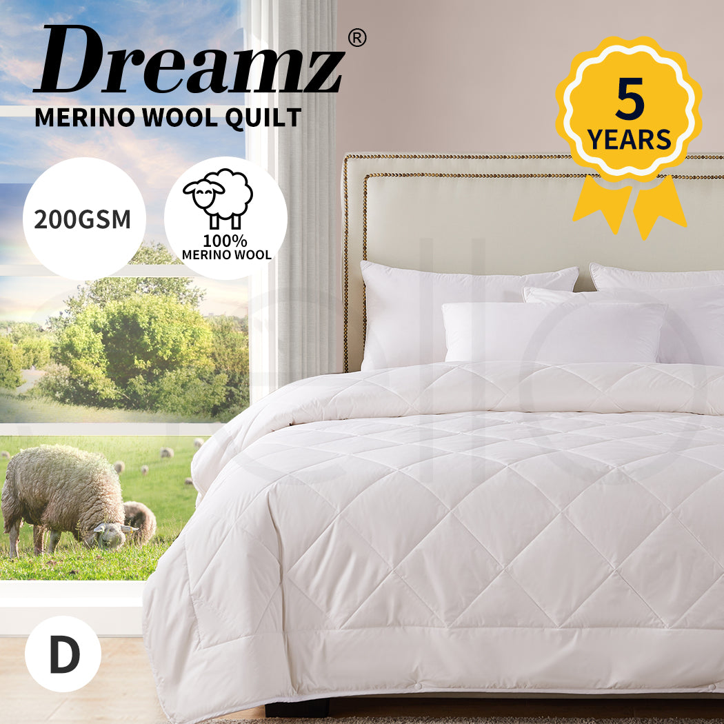 DreamZ Wool Quilt Aus Merino Duvet Doona and Quilts - Levede