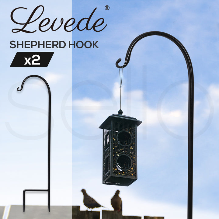 Levede Shepherd Hook Crook Garden - Set of 2, 4, or 8 for Outdoor Decor - Levede