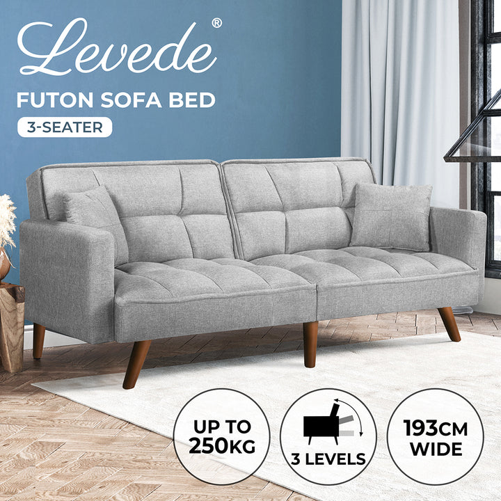 Levede Sofa Bed Futon Convertible Fabric - Levede