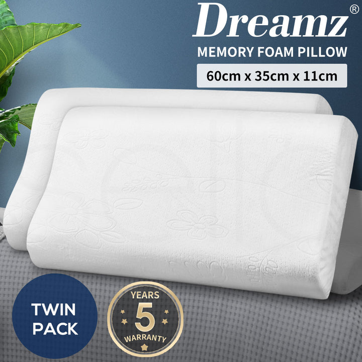 DreamZ Memory Foam Pillow Removable with 2X Comfort - Levede