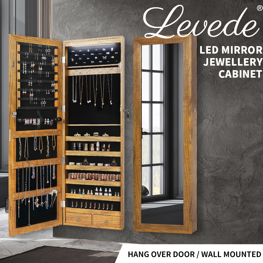 Levede Mirror Jewellery Cabinet Makeup - Levede