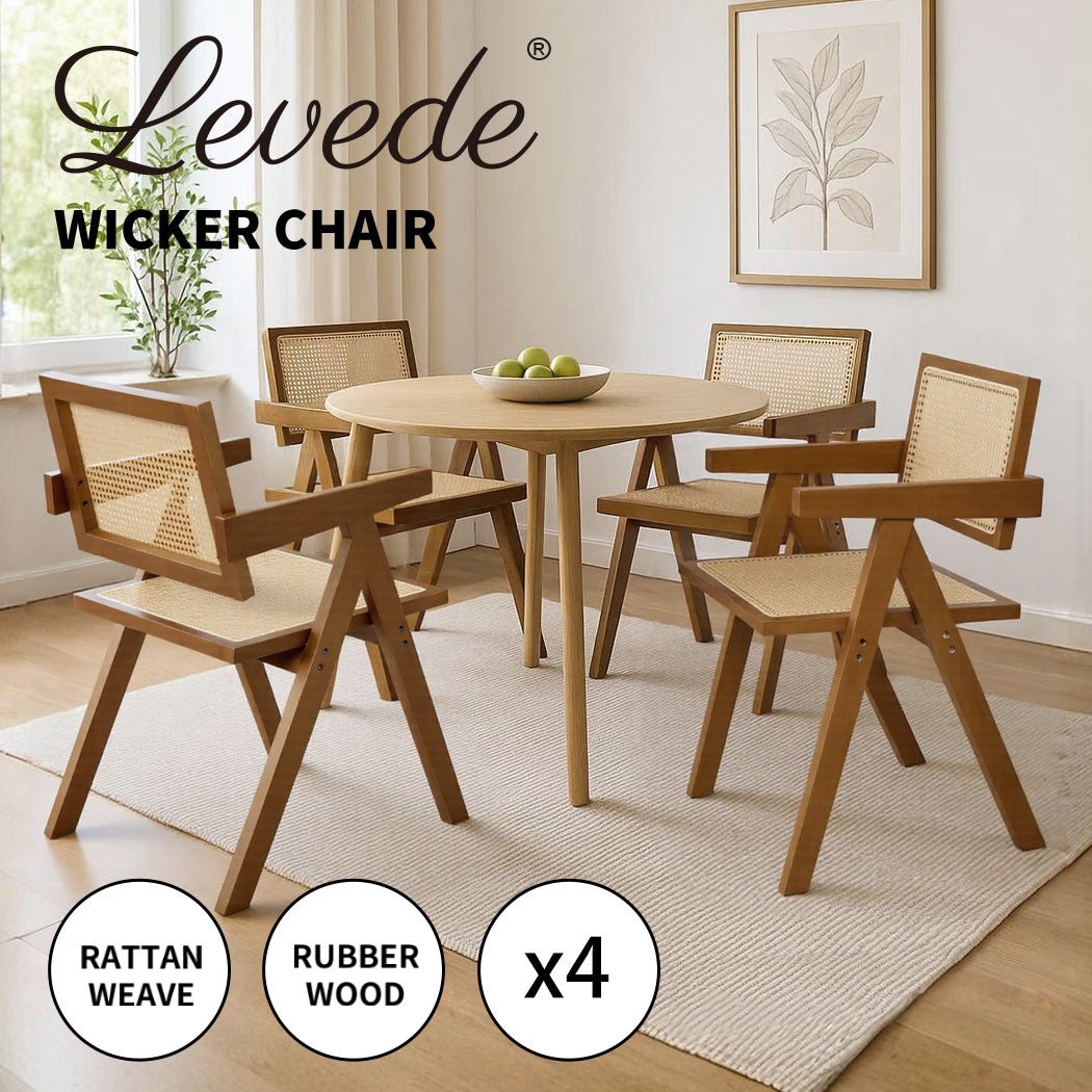 Levede Wicker Dining Chairs – Rattan