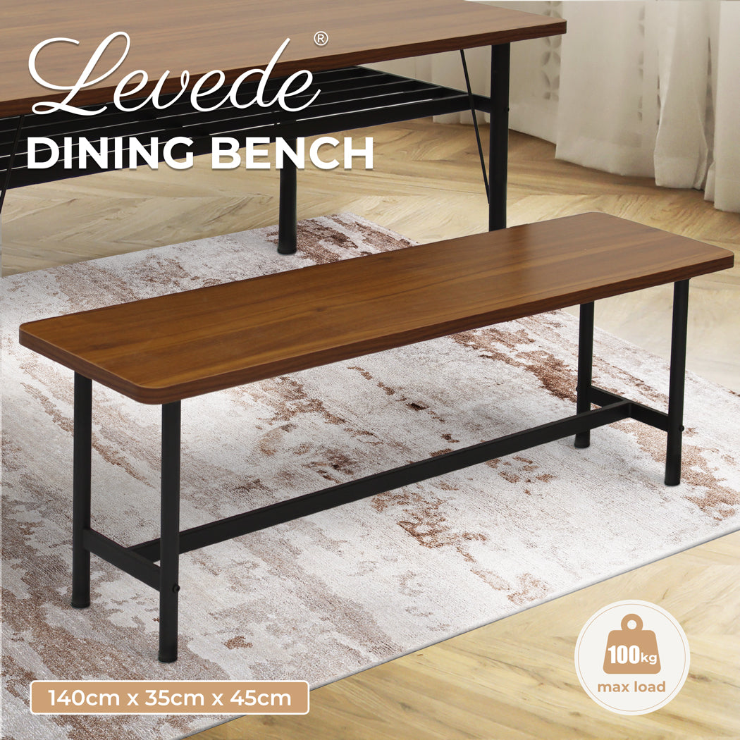 Levede 1XDining Chairs Bench Chair 2-3 Seater140cm - Levede