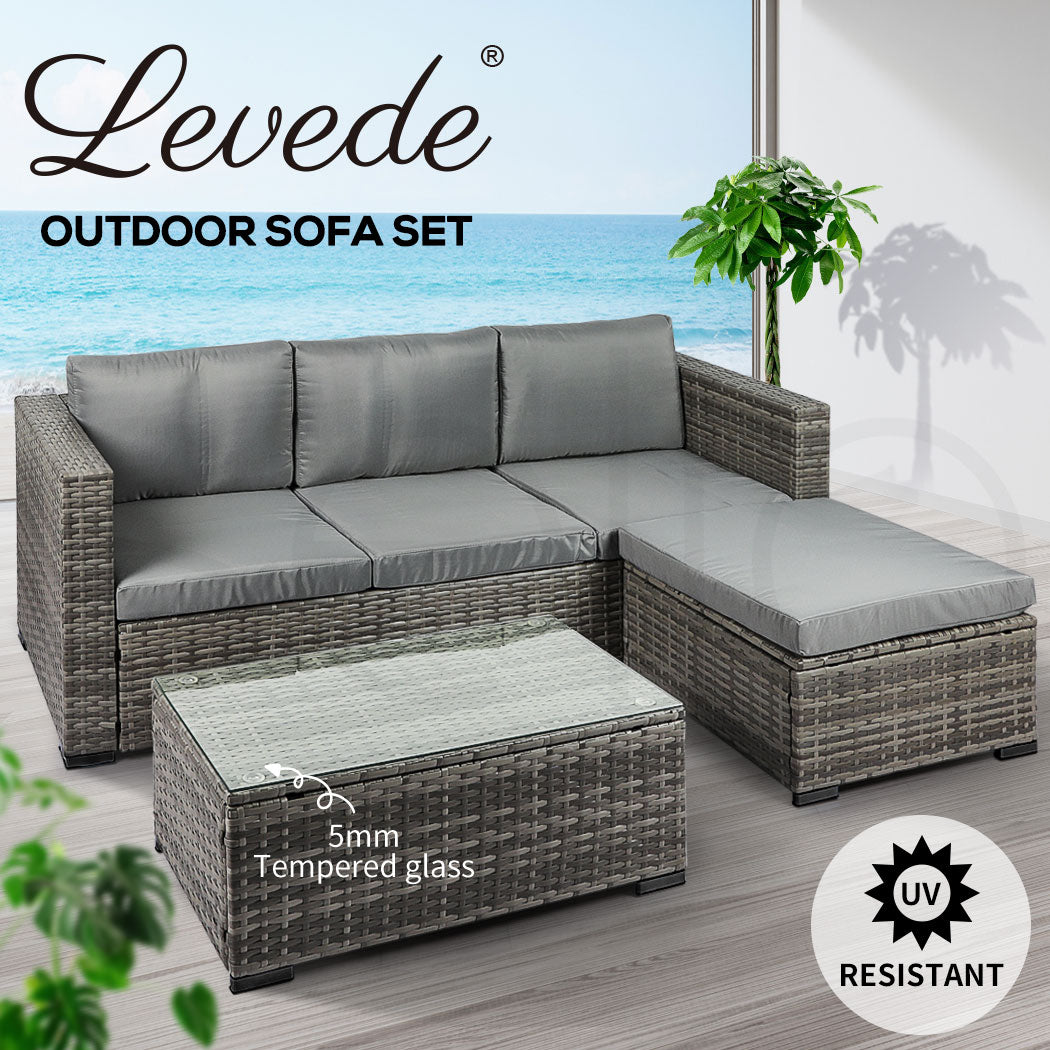 Levede 5pcs Outdoor Sofa Set Patio Furniture