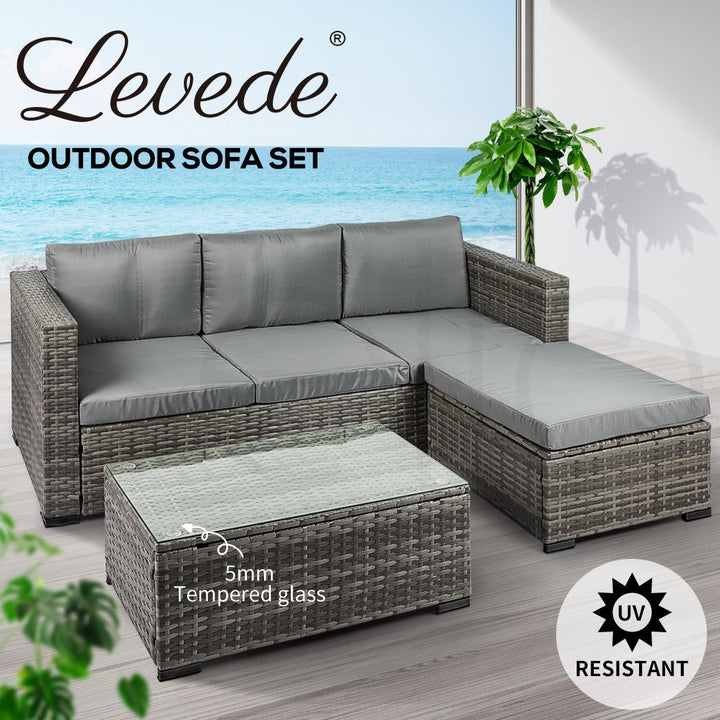 Levede 5pcs Outdoor Sofa Set Patio Furniture