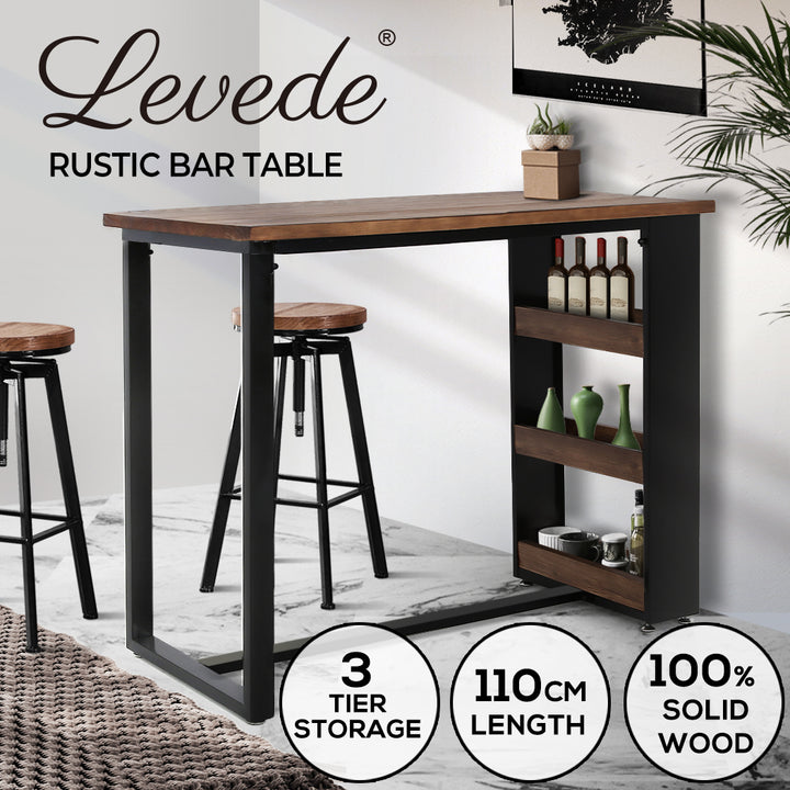 Levede High Bar Table Industrial Rustic - Levede