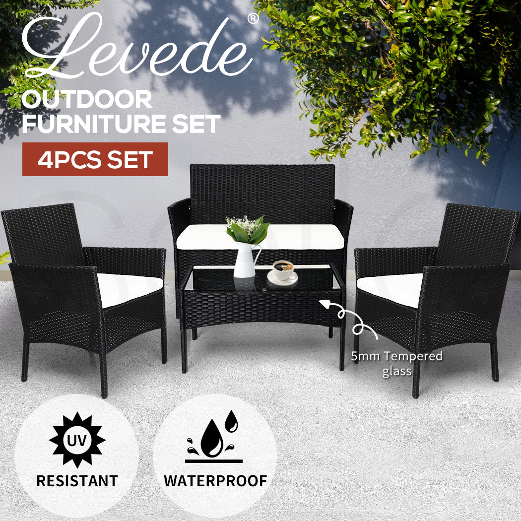 Levede 4PCS Outdoor Furniture Setting - Levede