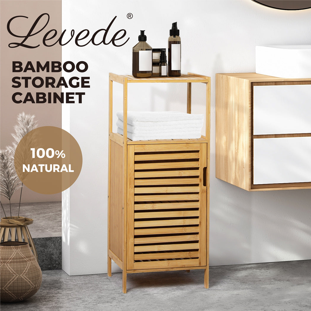 Levede Bamboo Shoe Storage Cabinet Laundry Organizer Cupboard Freestanding