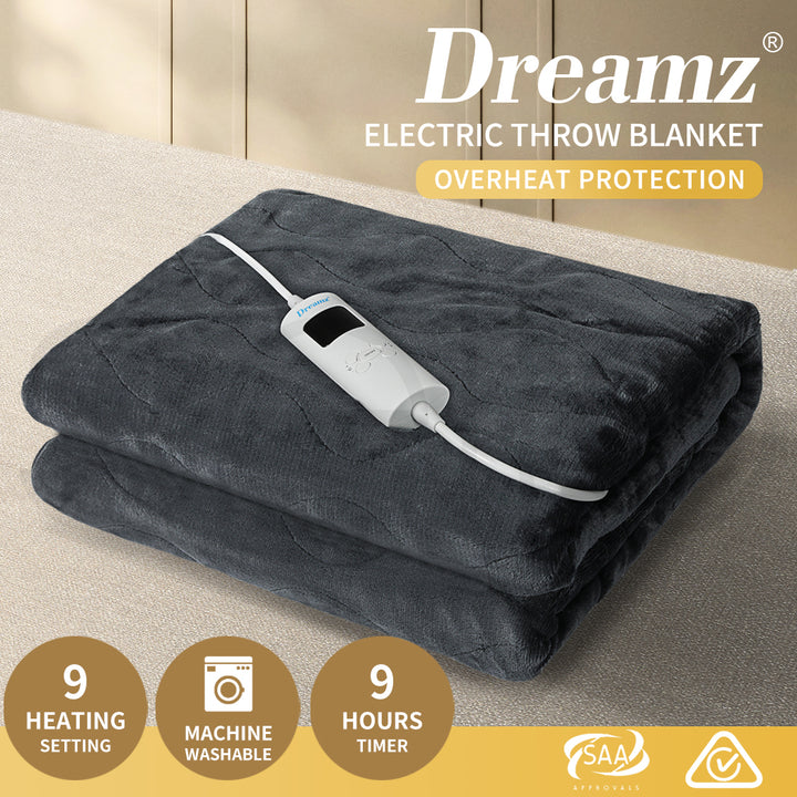 DreamZ Electric Throw Blanket Heated - Levede