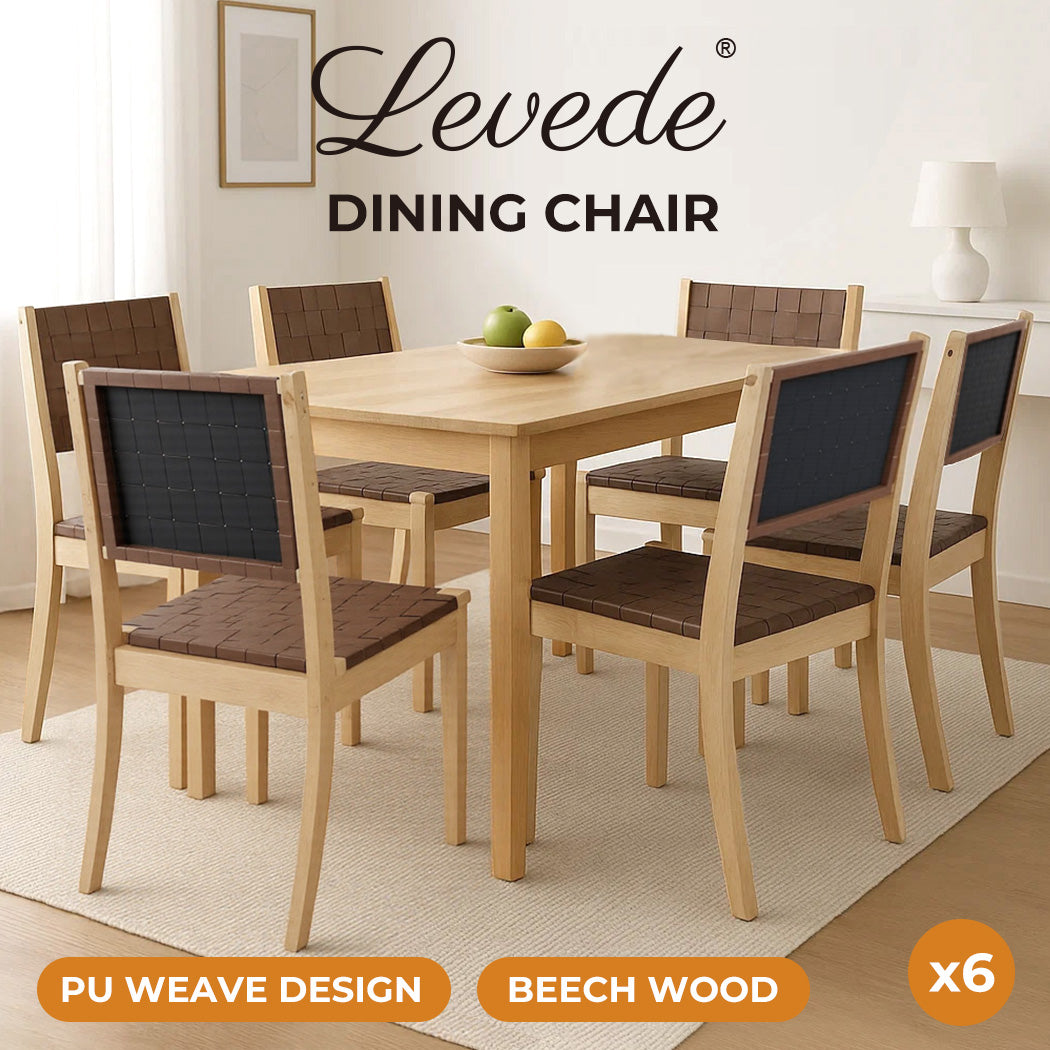 Levede Retro Dining Chairs – PU Leather