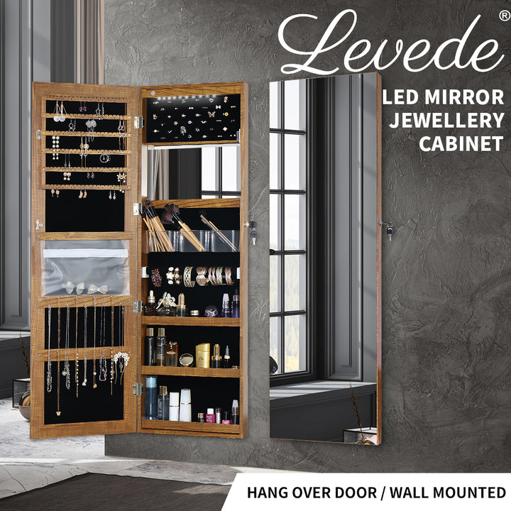 Levede Dressing Mirror Jewellery Cabinet - Levede