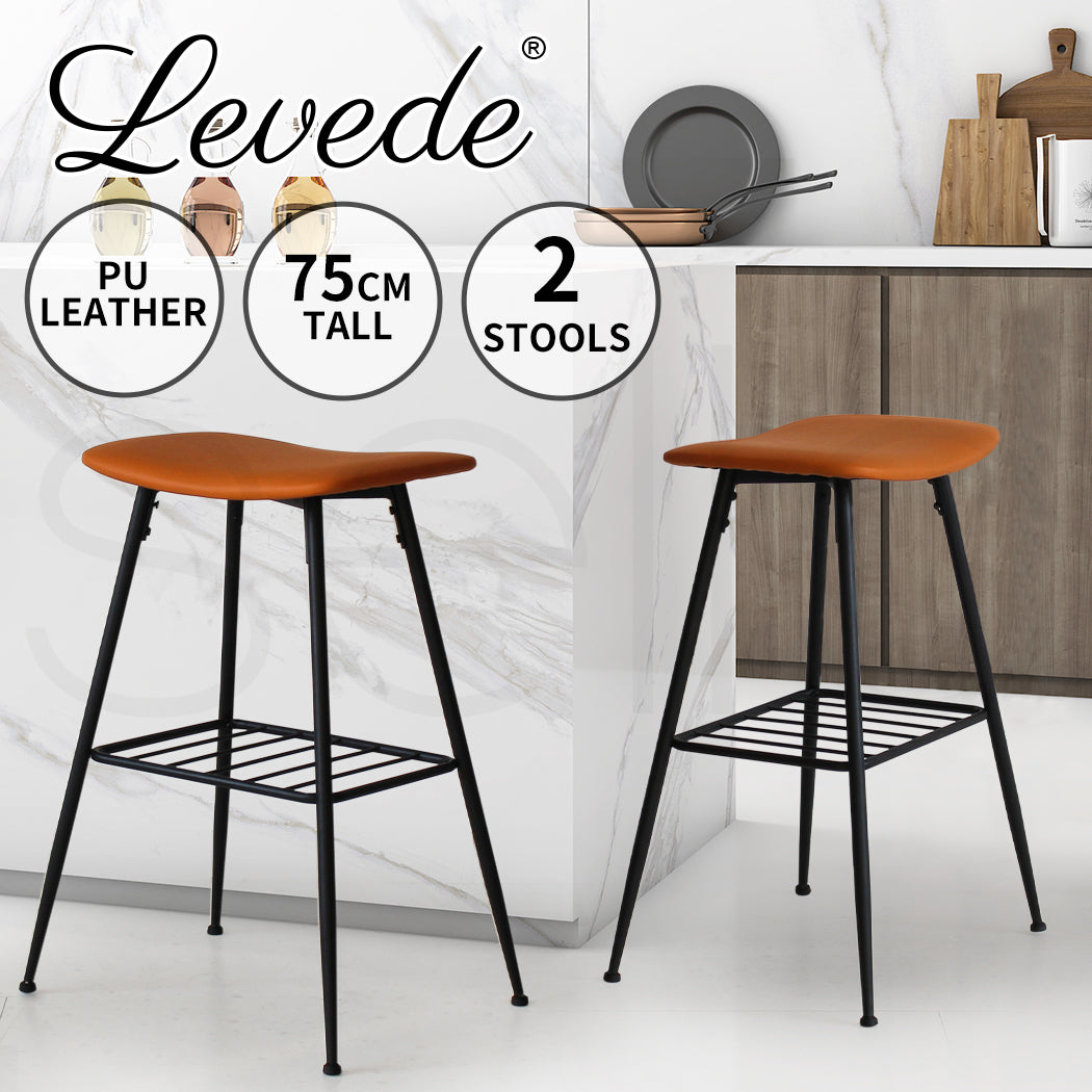 Levede 2x Bar Stools Kitchen Bar Pub - Levede