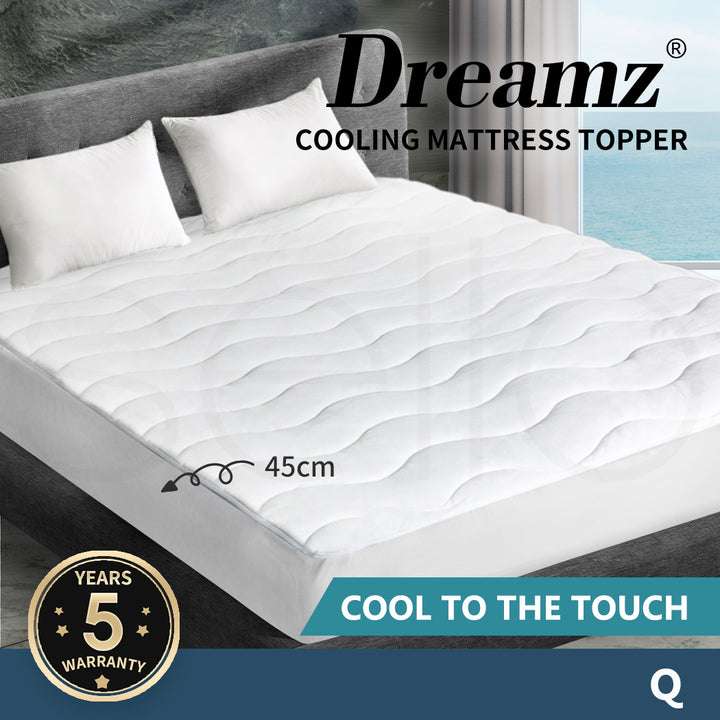 Dreamz Cool Mattress Topper Protector Queen