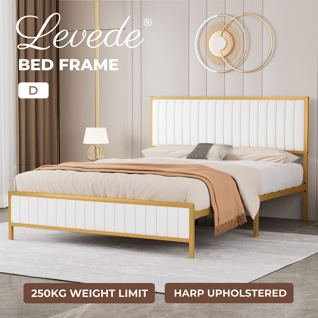 White Metal Bed Frame – Modern Style