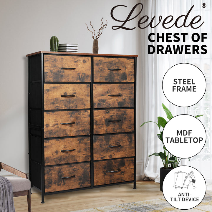 Levede Storage Cabinet Tower Chest with Multiple Drawers