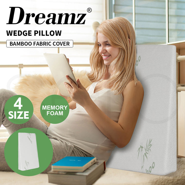 DreamZ Bedding Wedge Pillow Memory Foam - Levede