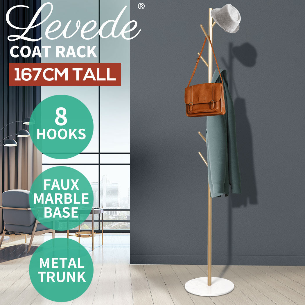 Levede Coat Rack Hat Clothes Stand Hanger - Levede