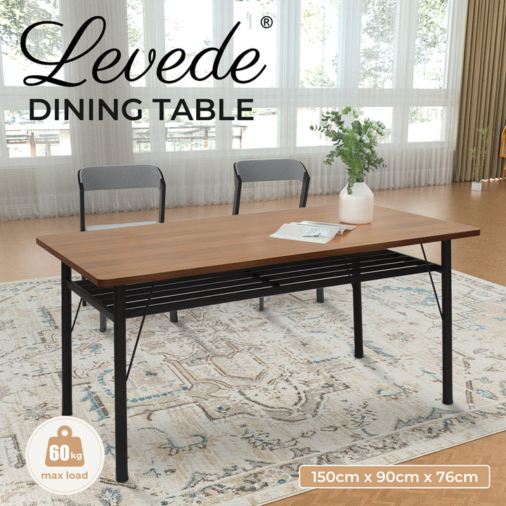 Levede Dining Table Storage Shelf 4-6 Seater 150cm - Levede