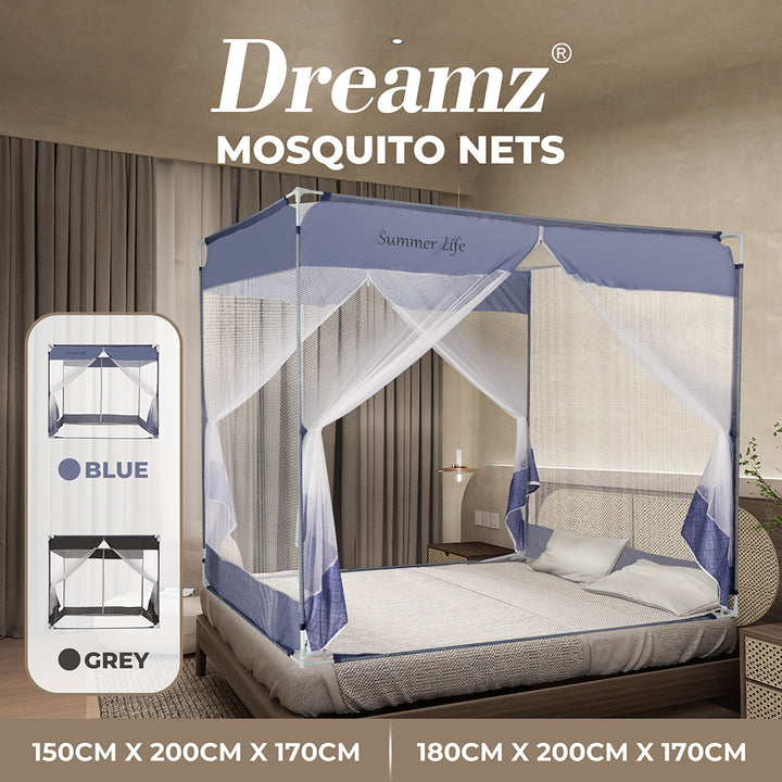 Dreamz Mosquito Bed Nets Foldable Canopy Square - Levede