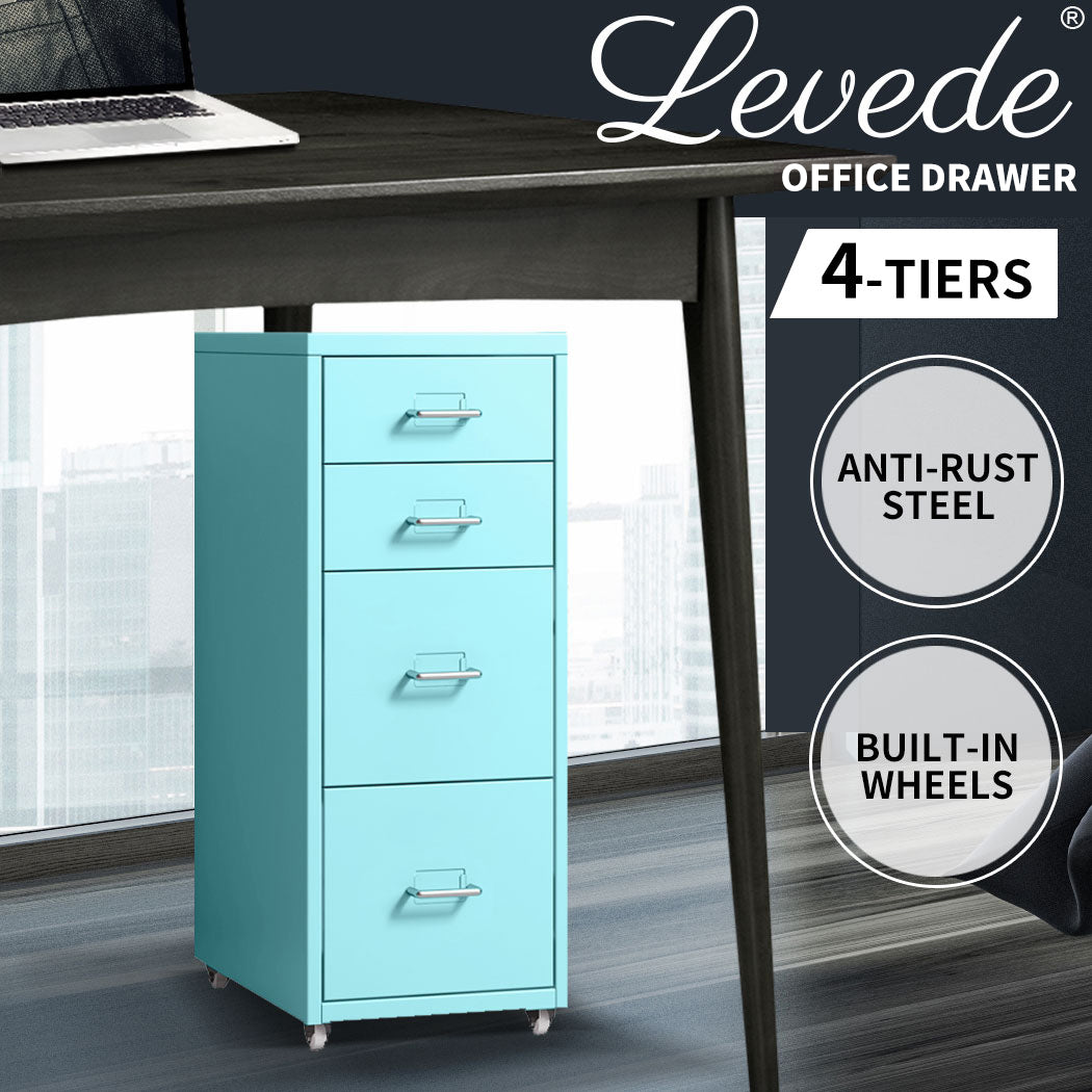 Levede 4 Drawer Office Drawers Cabinet - Levede