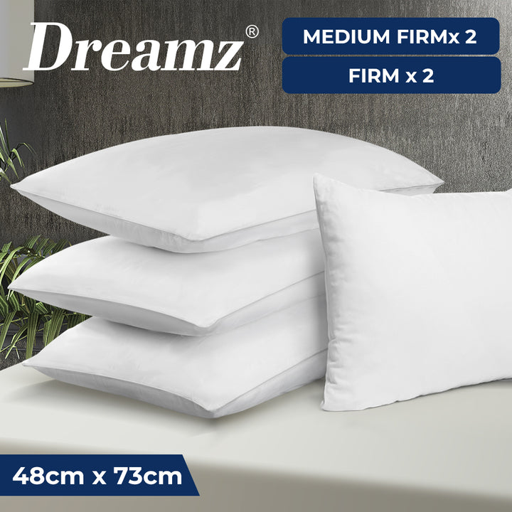 DreamZ Pillows Bed 4 Pack Home Hotel - Levede