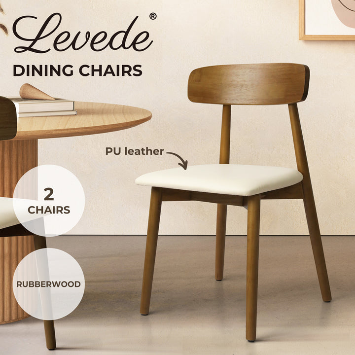 Levede 2x Dining Chairs Kitchen Chair - Levede