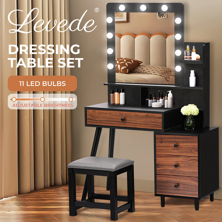Dressing Table Set with LED Bulbs