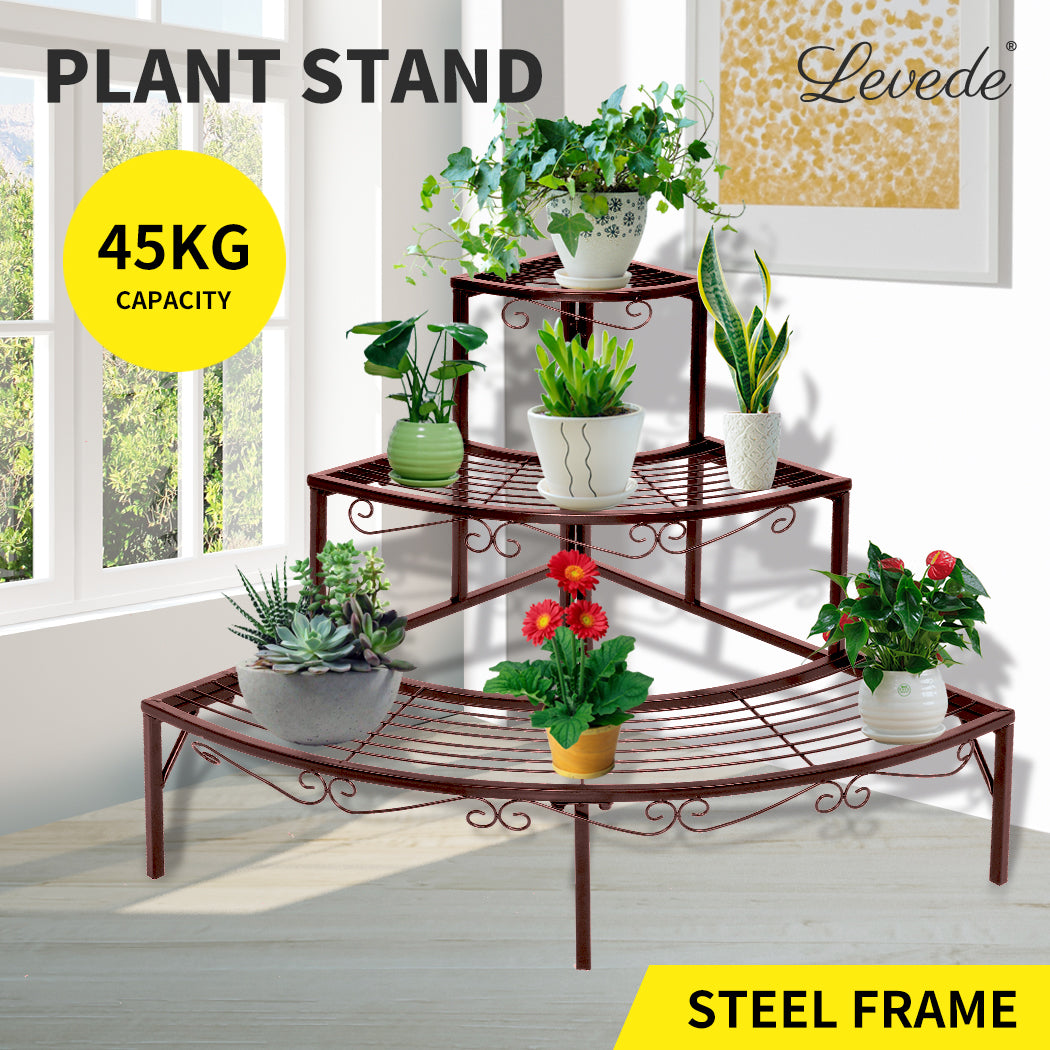 Levede Outdoor Indoor Metal Pot Plant Stand