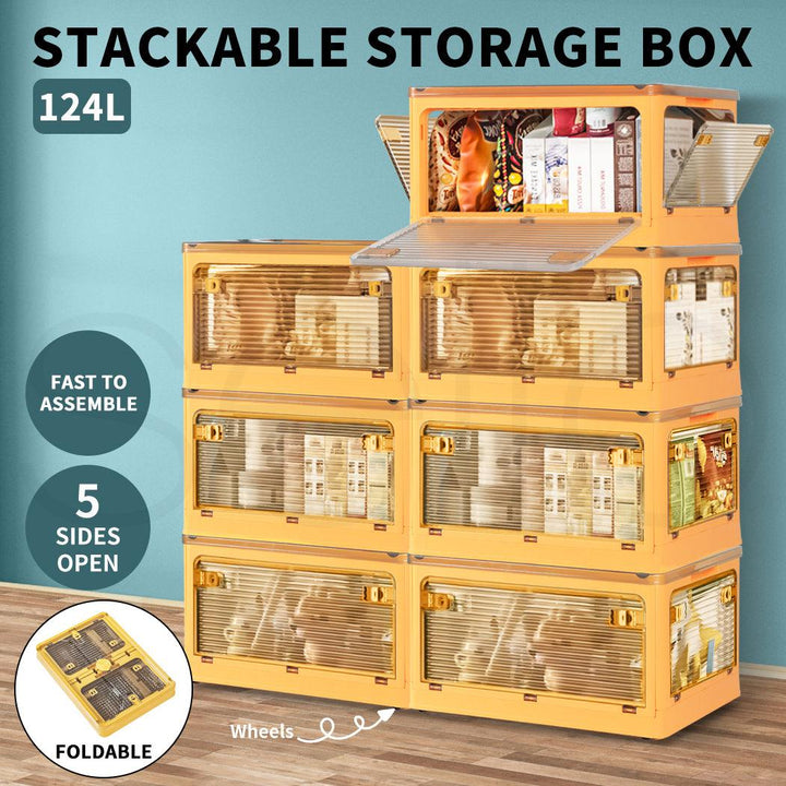 Stackable Plastic Storage Containers (28L / 55L / 124L)