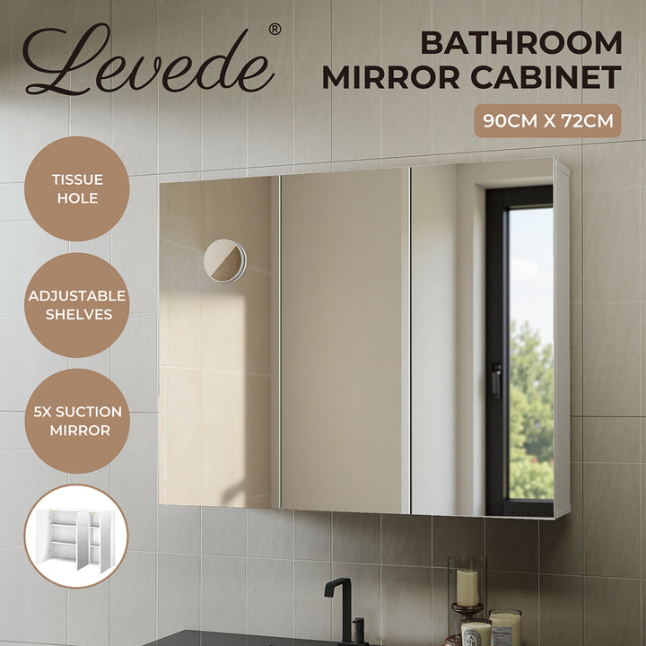 Bathroom Mirror Cabinet - Wall Mounted