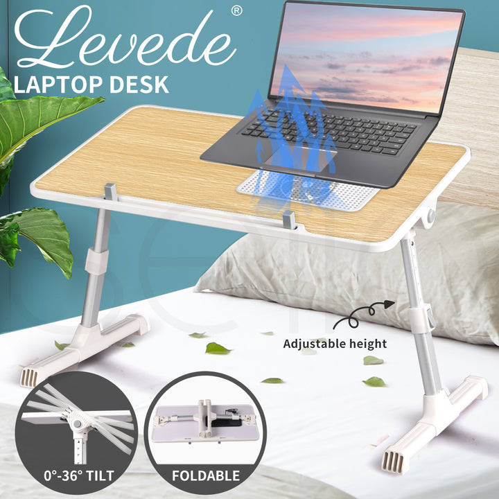 Levede Laptop Desk Computer Stand Table with Fan Tray - Levede