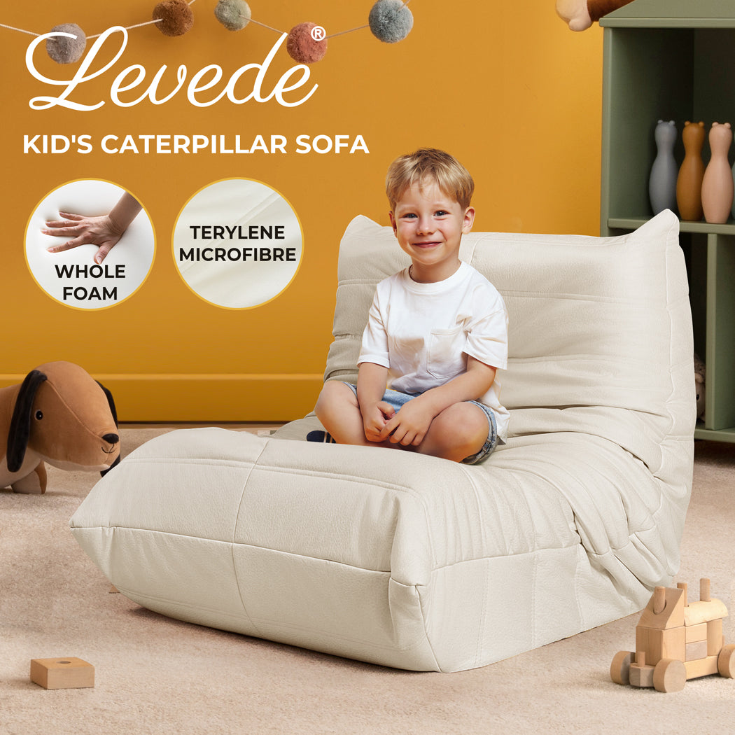 Kids Floor Chair Foam Sofa Lazy Recliner Children Couch – Levede