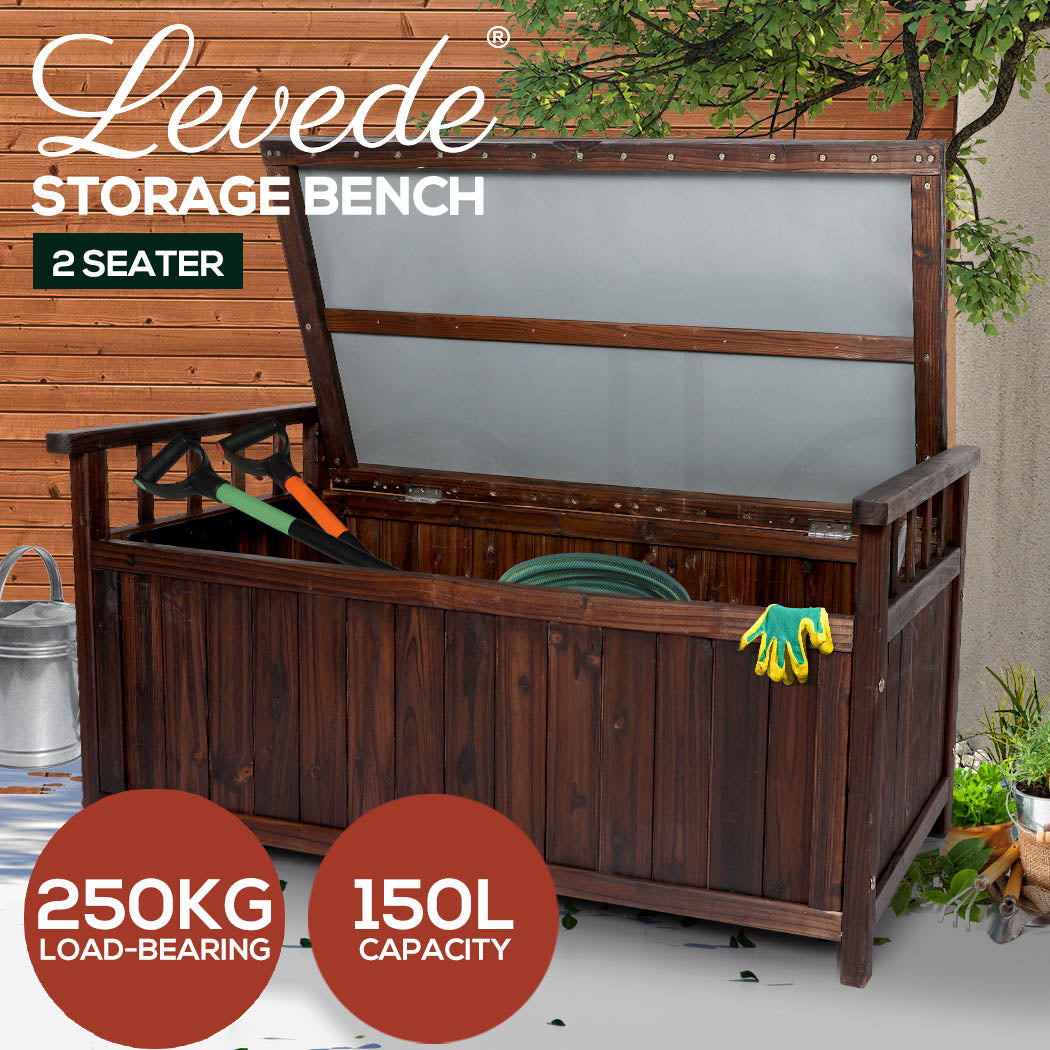 Levede Outdoor Storage Box Garden Bench - Levede