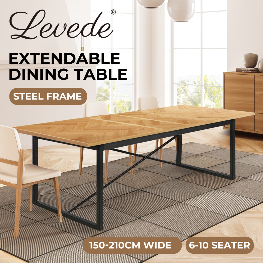 Levede Dining Table Extendable Rectangle Kitchen - Levede