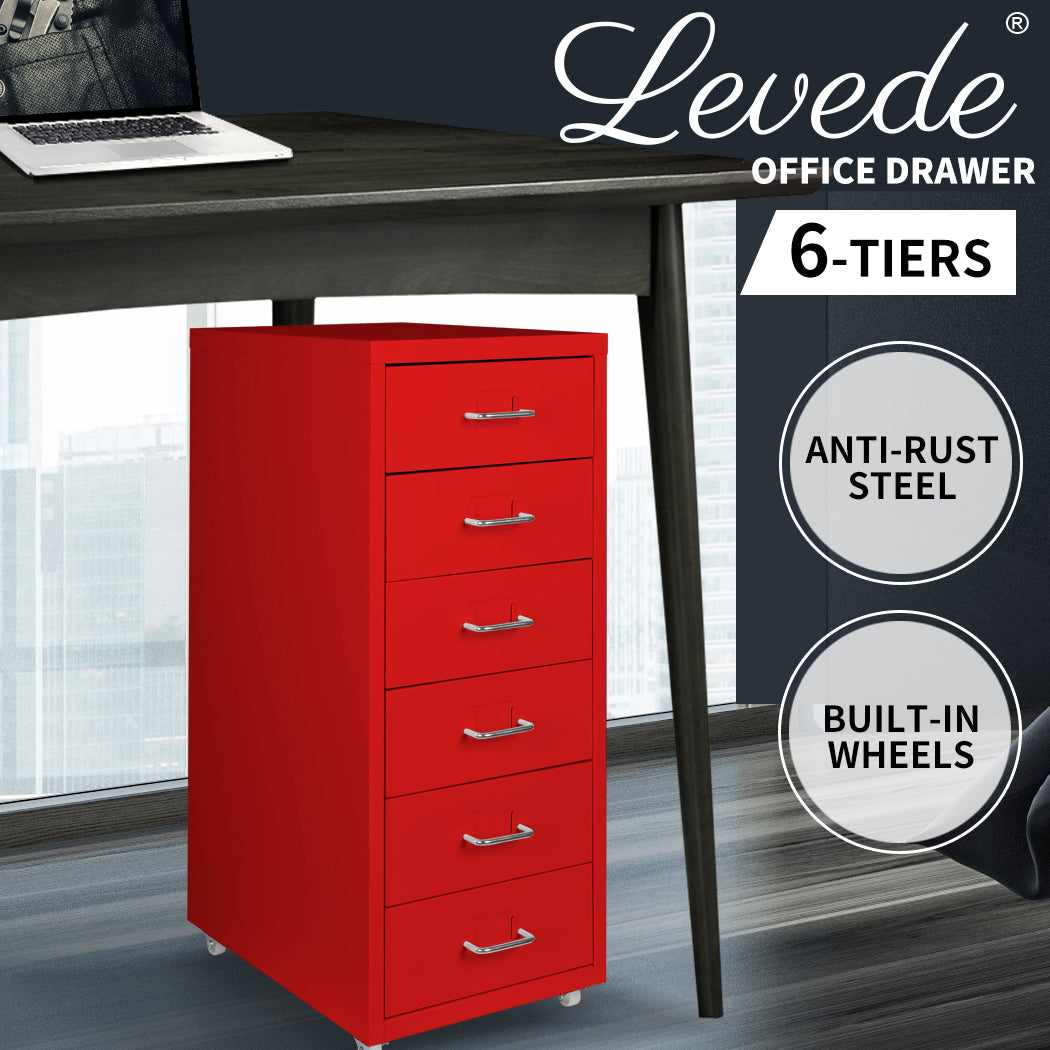 Levede Office Cabinet 6 Drawer Storage Solutions - Levede