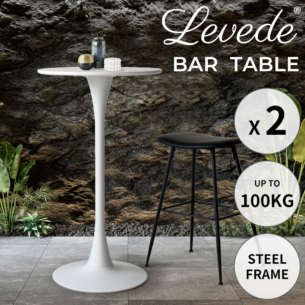 Levede 2x Round Bar Table Pub Tables - Levede