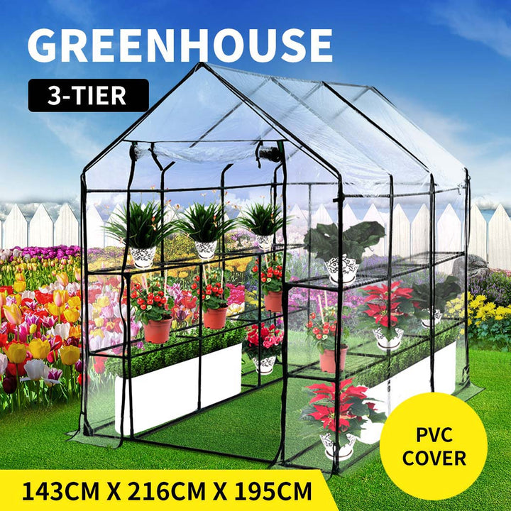 Levede Greenhouse Walk In 3 Tier Garden - Levede