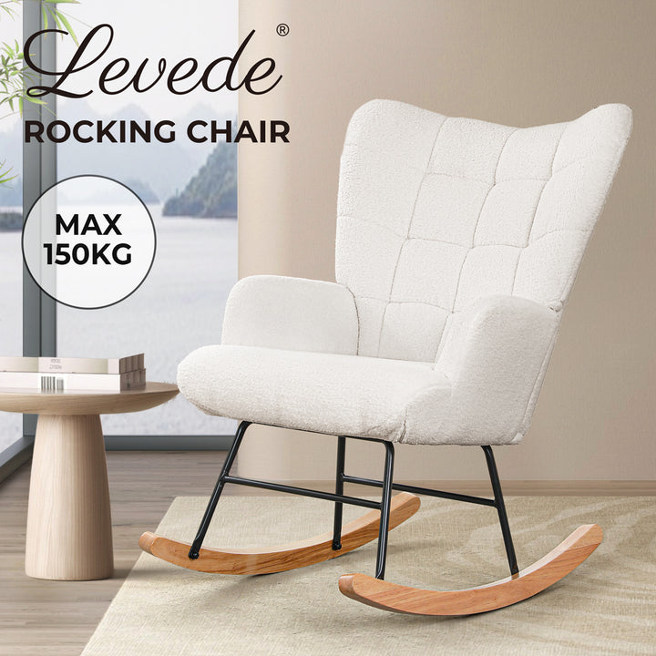 Levede Fleece Rocking Chair - Levede